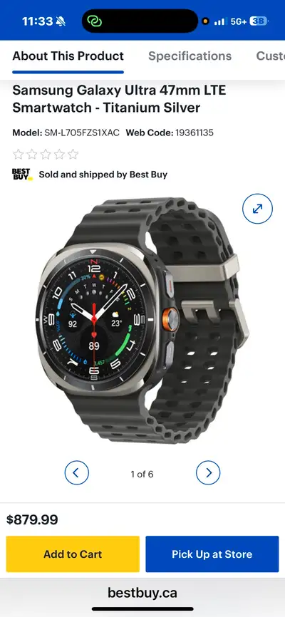 Samsung watch ultra 47 mmcellular (Ite) +gps brand new condition, View more