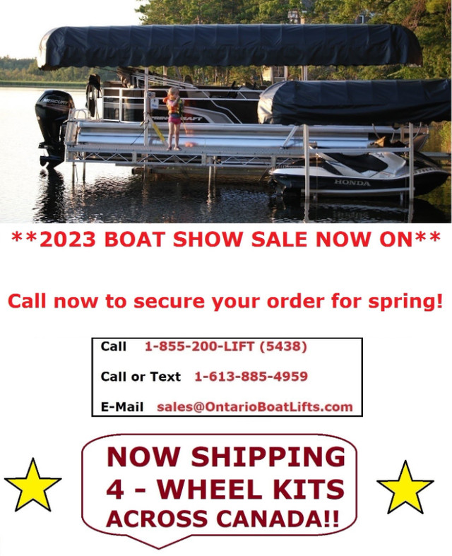 Bertrand Multimaster Pontoon Lift: Secure Your Boat with Ease. in Other in Barrie - Image 2