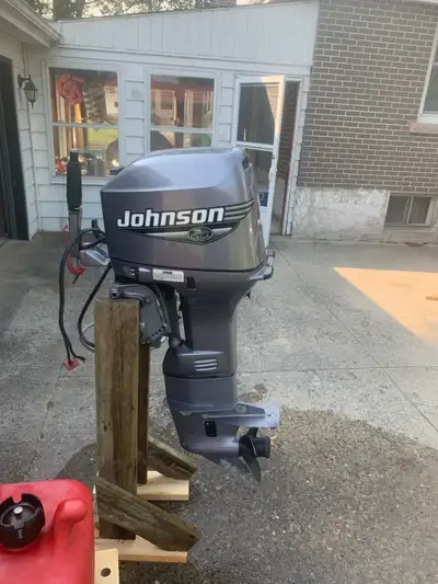Sell a 99. Johnson 35HP comes with electric start also have oil injection delet. The motor runs perf...