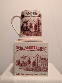 AMSTEL Delft Red beer mug from Holland BNIB