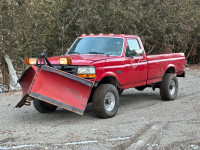 1998 ford f250 4x4 7.3L diesel plow truck 
