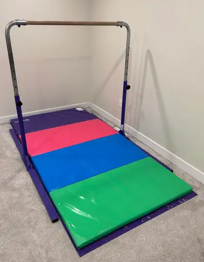 Tumbl Trak Home Gymnastics Kip Bar with tumbling mat, View more