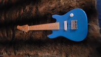Kids size light blue single coil electric guitar