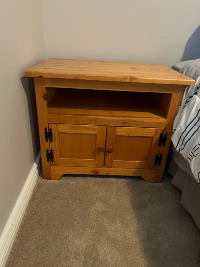 Solid oak tv stand , View more