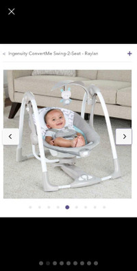 2 in 1 Portable Baby swing convertible chair $170 retail