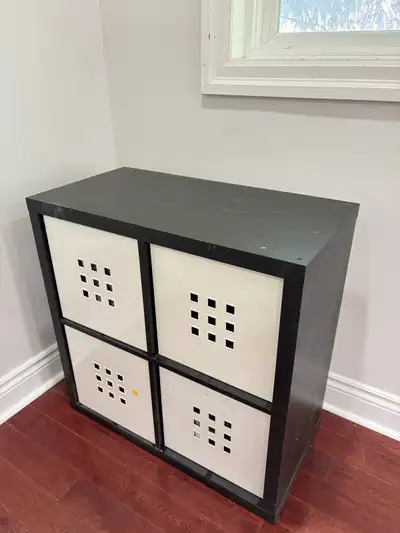 Ikea shelf with 4 baskets, View more