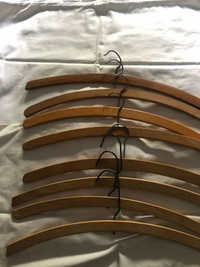 Pack of Vintage wood coat Hangers