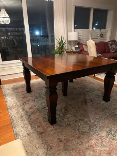 Unique custom built mahogany table, View more