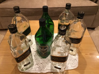 Huge Johnnie  Walker and Glenfiddich  Empty Bottles  7 