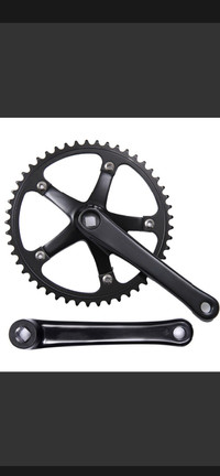 New Single Speed Square Taper Bicycle Crankset 46t 170mm Fixie