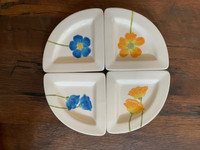 Vintage - Set of 4 Floral Serving Plates