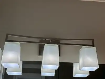 Brushed Nickel 3 Light Vanity Light Fixture, View more