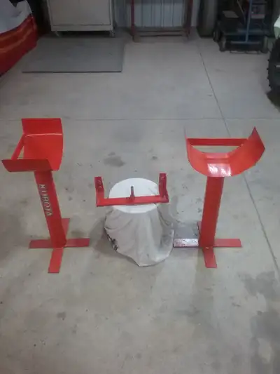 Stand for zero turn lawnmower, View more