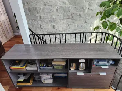 Crédence - bureau - 2 tiroirs avec classeur  - Bestar, View more