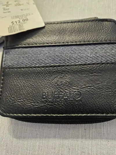 Buffalo leather utility pouch with zipper closing, non-negotiabl, View more