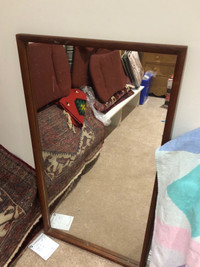 Large mirror with wood frame $20 obo
