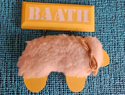 "BAATH" Sign for Bathroom Door, View more