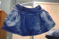 blue pleated high waist short skirt