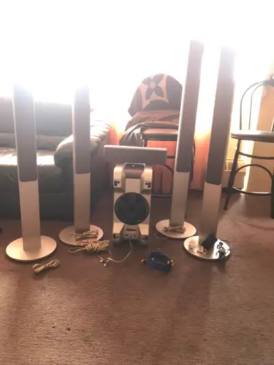 Sony surround sound stereo speakers with infrared power beam speaker centre speaker main subwoofer s...