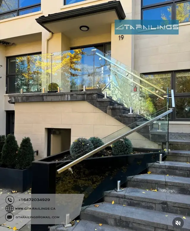 Interior & exterior railing. Glass aluminum stainless steel 62863722255746122