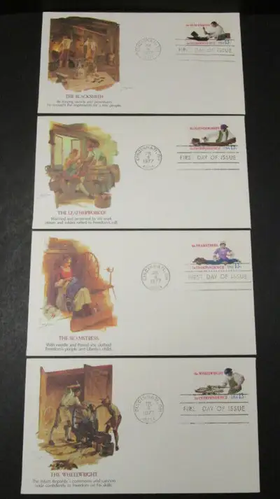 PRICE IS FIRM AND WILL NOT BE LOWERED. First day of issue July 4, 1977, this series for Colonial Wil...