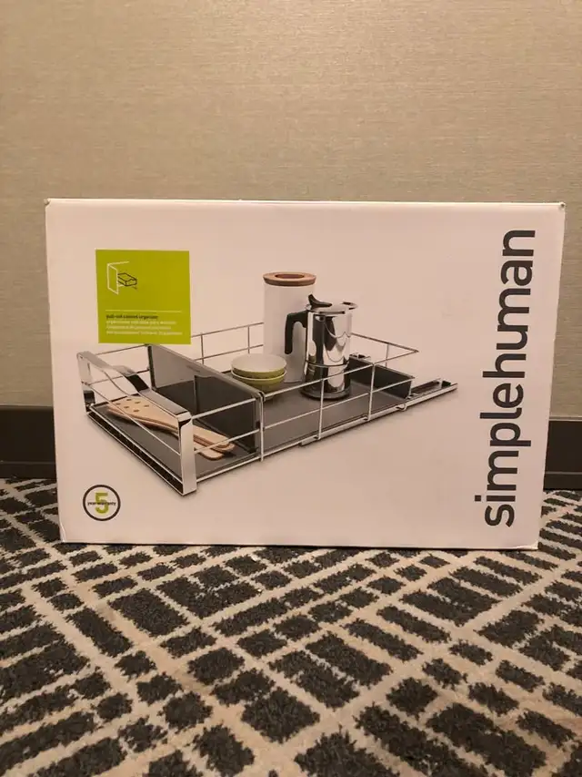 simplehuman 14 inch Pull-Out Kitchen Cabinet Organizer, Heavy-Ga