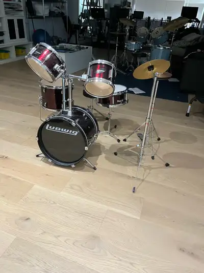 Ludwig Junior 5-Piece Drum Kit – Wine Red – $120 OBO, View more