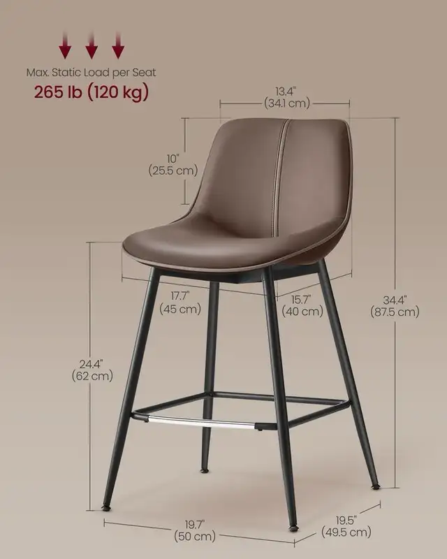 Counter Height Bar Stool with Back in Chairs & Recliners in Markham / York Region - Image 6