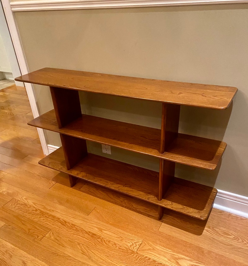 Mid Century Modern Bookcase Credenza ConsoleDivider Not Teak