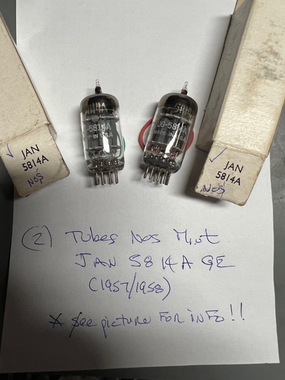 Tubes (2) 5814A JAN NOS (1957/58), View more