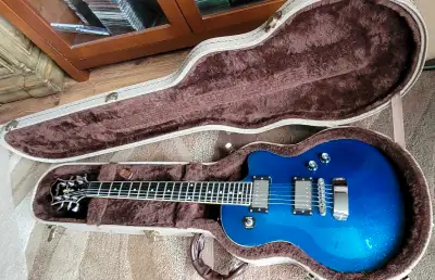 Hagstrom D2H Deluxe Limited Edition Blue Sparkle HH MAHOGANY, View more