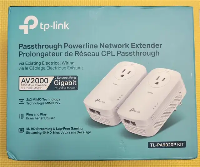 TP-Link AV2000 Powerline Ethernet Adapter TL-PA9020P KIT in Networking in City of Toronto - Image 10