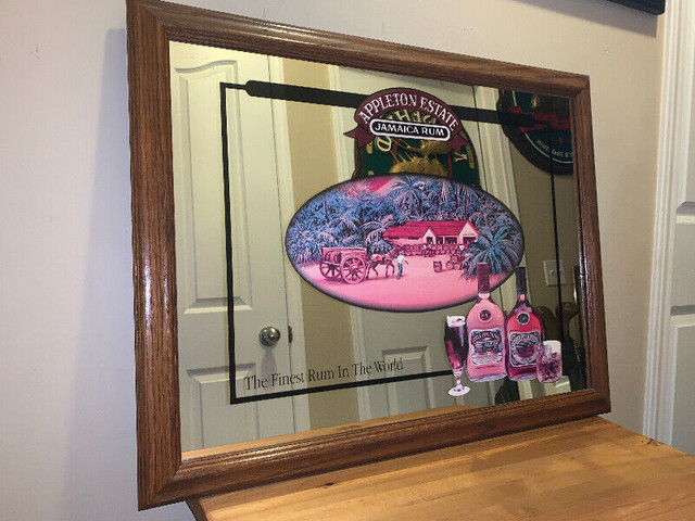 Vintage Appleton Estate Jamaican rum bar mirror mint condition in Arts & Collectibles in Calgary