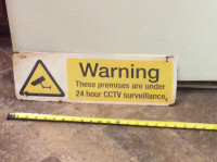 Prison penitentiary WARNING under 24 hour CCTV surveillance sign