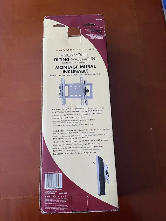 Brand New Tilting Wall Mount for 26" – 42" TV in Video & TV Accessories in Markham / York Region - Image 2