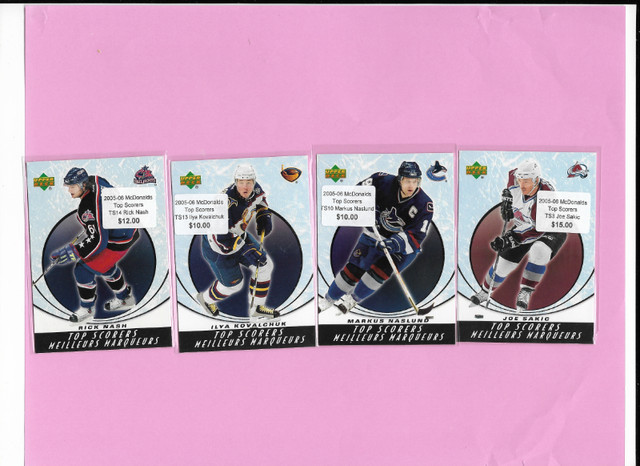 McDonald's Hockey Card Inserts 2003-04 to 2006-07 in Arts & Collectibles in Bedford