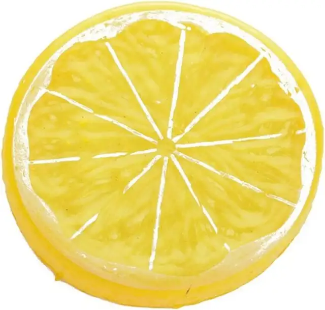 Simulation Yellow Lemon 40 Slices Plastic Artificial Fruit