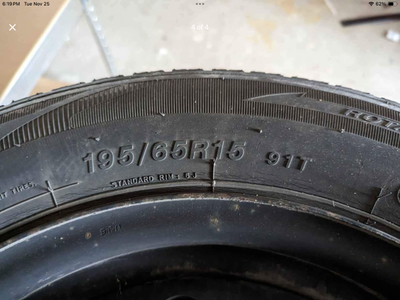 Honda Civic Winter Tire Sailun Ice Blazer 195/45/15 with steel rims.