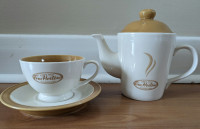 Tim Horton's Teapot, teacup and saucer set