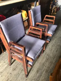 Boomerang stackable mid century armchairs - $120 per chair
