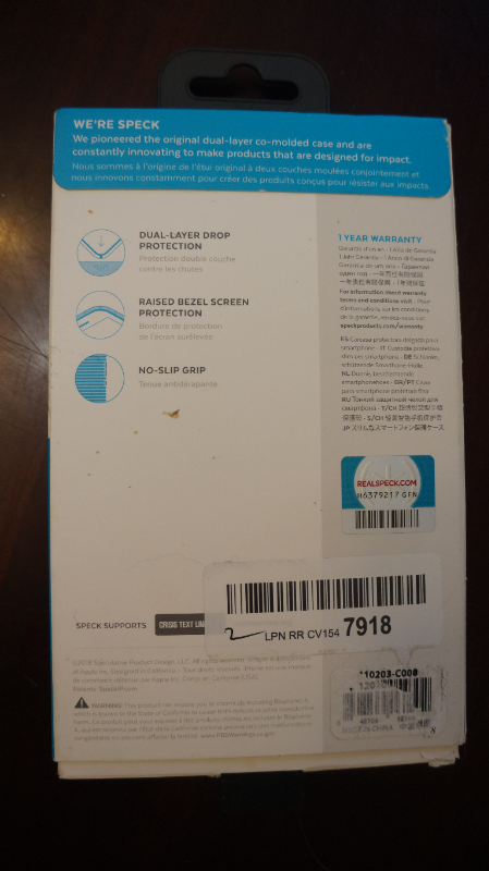 CELL PHONE CASE  -  SPECK iPHONE 6S/7/8/SE in Cell Phone Accessories in Norfolk County - Image 3