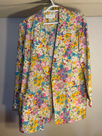 Vintage Christian Dior Floral Blazer Multicolor l