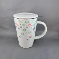 Perfect Mug Cup Davids Tea Snowflake Winter Snow Christmas Steep