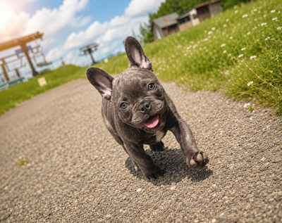 Bouledogue francais Bleu Bringé / Blue Brindle French Bulldog, View more