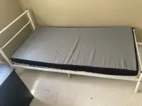 Twin bed and mattress 