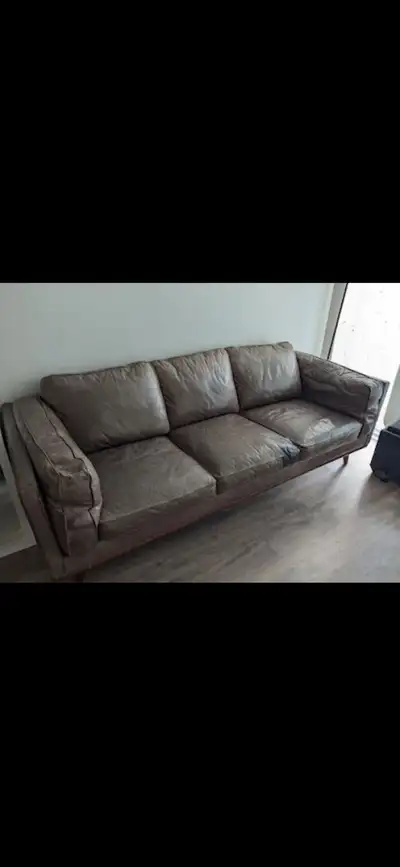 Structube Rowan leather couch , View more