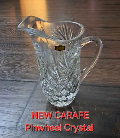NEW Pinwheel Carafe in gift box $20 Dish $10 wine glass $5, View more