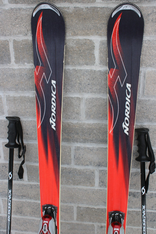 Skis 178 cm Nordica downhill skis with rossignol poles Eliminato in Ski in City of Toronto