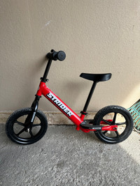 Mint Condition Red Strider 12 Sport Balance Bike -$120