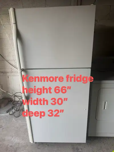 Good condition Kenmore fridge $230, View more